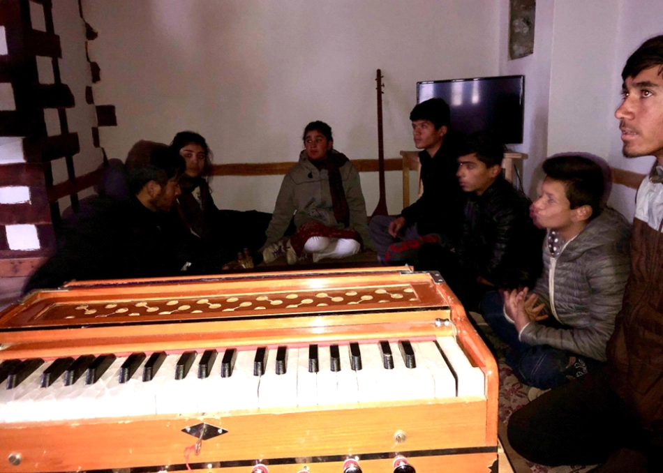 Students at Leif Larsen Music Center (LLMC), Altit, Hunza. Nov. 2019